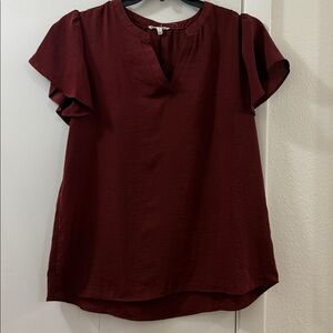 Maurices Deep Burgundy Blouse